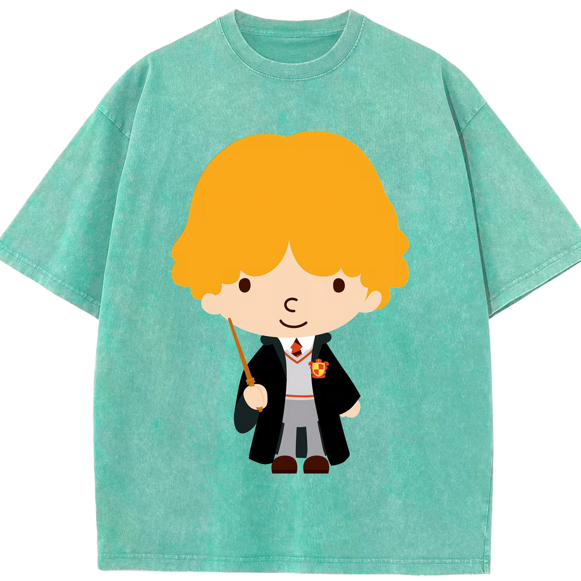 （画像用） Harry Potter ハリー・ポッターシリーズ 綿100% ヴィンテージ風 半袖Tシャツ（フロントプリント）